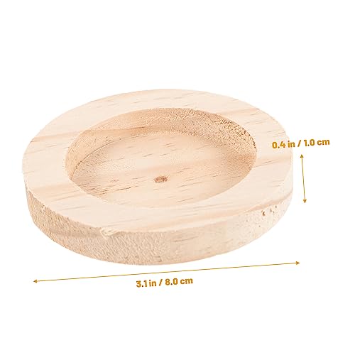 ROMISBABA Holz Futternapf für Hamster Meerschweinchen Kleine Haustiere Waschbar Robust Futter Schale für Nager Chinchilla Fütterung Zubehör von ROMISBABA