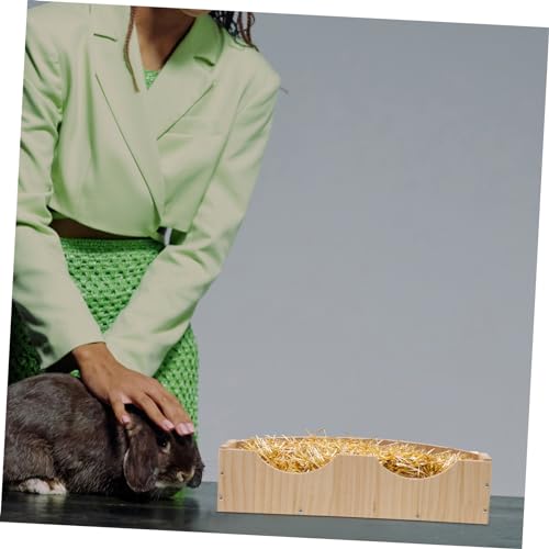 ROMISBABA Holz Futtertrog für Kaninchen und Kleintiere Große Kapazität Stabile Heuraufe mit Glatten Kanten Geeignet für Meerschweinchen Chinchillas Hamster zur Sauberen Futteraufbewahrung ROMISBABA Holz Futtertrog für Kaninchen und Kleintiere Große Kapazität Stabile Heuraufe mit Glatten Kanten Geeignet für Meerschweinchen Chinchillas Hamster zur Sauberen Futteraufbewahrung von ROMISBABA