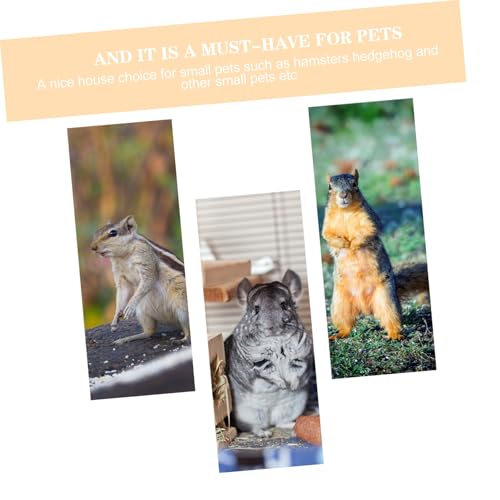 ROMISBABA Holz Hamsterhaus mit Kletterleiter Langlebiges Kleintier Versteck Atmungsaktives Nest für Hamster und Chinchilla DIY Bemalbares Haustierzubehör ROMISBABA Holz Hamsterhaus mit Kletterleiter Langlebiges Kleintier Versteck Atmungsaktives Nest für Hamster und Chinchilla DIY Bemalbares Haustierzubehör von ROMISBABA