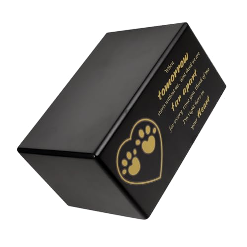 ROMISBABA Holz Tierurne für Aufbewahrung Kleine Tragbare Hund Katze Aschebox Langlebige Sichere Holzurne für Haustier Feuerbestattung Dekoratives Andenken für Zuhause und Büro von ROMISBABA