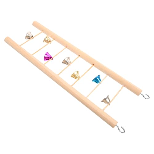 ROMISBABA Holzleiter für Vögel und Hamster Kletterleiter aus Naturholz Sicheres Langlebiges Vogelspielzeug und Hängeleiter für Wellensittiche und Kleine Haustiere mit Glocke ROMISBABA Holzleiter für Vögel und Hamster Kletterleiter aus Naturholz Sicheres Langlebiges Vogelspielzeug und Hängeleiter für Wellensittiche und Kleine Haustiere mit Glocke von ROMISBABA