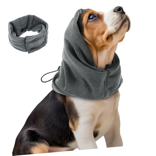 ROMISBABA Hundewickel Für Große Hunde Haustierhaube Weiche Ohrenschützer Bequeme Hundemütze Beruhigender Muff Warmer Schutz Größe L von ROMISBABA