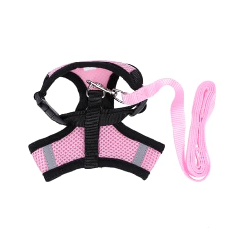 ROMISBABA Hundeleine Weste Einstellbare Gurte Haustierbedarf hundegurt hundelaufband hundegürtel hundezuggeschirr Chest Strap für Haustierleinen hundegeschirr Weste Rosa von ROMISBABA