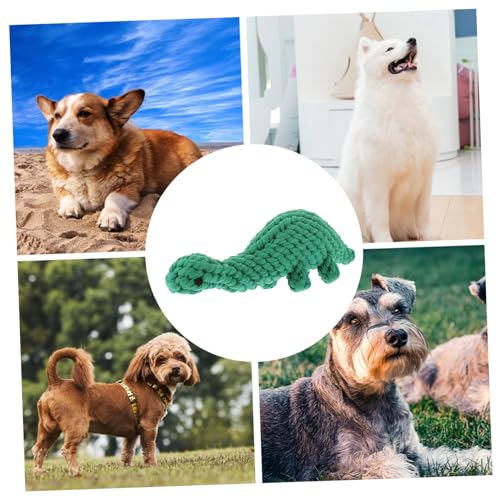 ROMISBABA Hundespielzeug Kauspielzeug Baumwollseil Dinosaurierform Robust Sicher für Kleine und Mittelgroße Hunde Zahnpflege Welpen Beißspielzeug Spaß und Beschäftigung von ROMISBABA