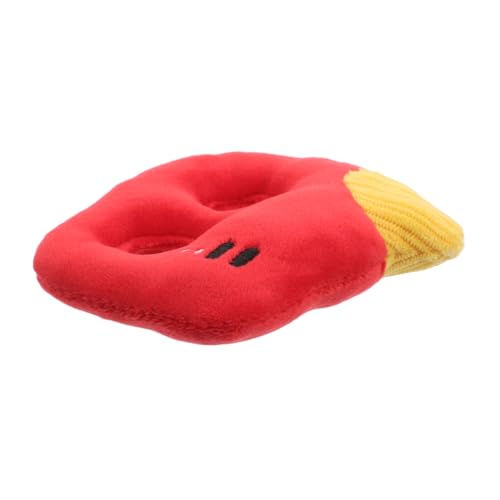 ROMISBABA Interaktives Quietschendes Hundespielzeug für Kleine und Mittlere Hunde Beißfestes Plüsch Kauspielzeug zur Zahnreinigung Tragbar für Innen und Außenspiel Rote Farbe Beschäftigung von ROMISBABA