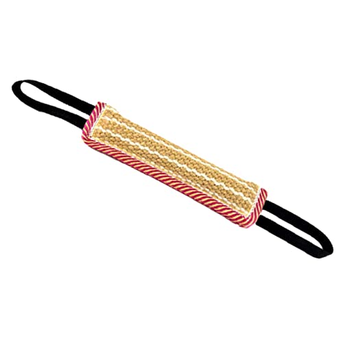 ROMISBABA Jute Beißkissen Dog Toy hundespielzeuge hundetraining zubehör Hundebeißkissen Dogs Toys Robustes Kauspielzeug für Hunde Haustier Zahnen Trainingskissen Hundebiss Schlepper Khaki von ROMISBABA