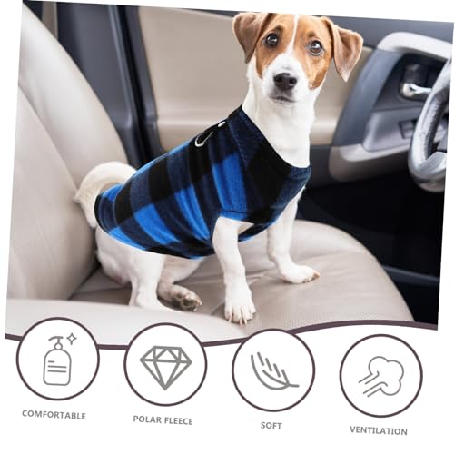 ROMISBABA Kariertes Hundeweste Fleecejacke mit D-Ring Leinenbefestigung für Kleine und Mittlere Hunde Weiches Warmes Haustierkostüm Komfortable Modische Hundebekleidung S Blau-schwarz ROMISBABA Kariertes Hundeweste Fleecejacke mit D-Ring Leinenbefestigung für Kleine und Mittlere Hunde Weiches Warmes Haustierkostüm Komfortable Modische Hundebekleidung S Blau-schwarz von ROMISBABA