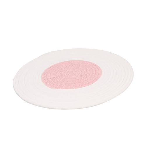 ROMISBABA Katzenkratzbrett Katzenschleifenbrett Gestrickte Katzenschlafmatte Kratzbrett Weiß Zubehör ROMISBABA Katzenkratzbrett Katzenschleifenbrett Gestrickte Katzenschlafmatte Kratzbrett Weiß Zubehör von ROMISBABA