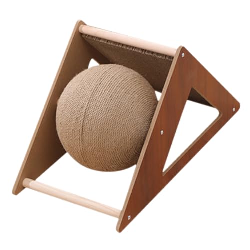 ROMISBABA Katzenkratzspielzeug Dreieckige Kratzplatte aus Wellpapier mit Kratzkugel für Zimmerkatzen Interaktives für Gesunde Krallenpflege und Stressfreies ROMISBABA Katzenkratzspielzeug Dreieckige Kratzplatte aus Wellpapier mit Kratzkugel für Zimmerkatzen Interaktives für Gesunde Krallenpflege und Stressfreies von ROMISBABA