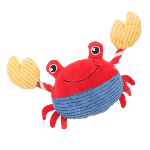 ROMISBABA Kauspielzeug für Hunde Krabbenform Interaktiv und Fördert Spiel und Zahnpflege Geeignet für Kleine und Mittlere Tiere mit Quietschendem Geräusch von ROMISBABA