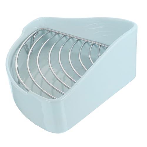 ROMISBABA Keramiktoilette Für Kleine Haustiere Ecke Hasenstreu Käfige Für Meerschweinchen Drinnen Kaninchen Hasen-töpfchen Töpfchen Trainingstoilette Hamster Heu Meerschweinchen Sky-Blue von ROMISBABA
