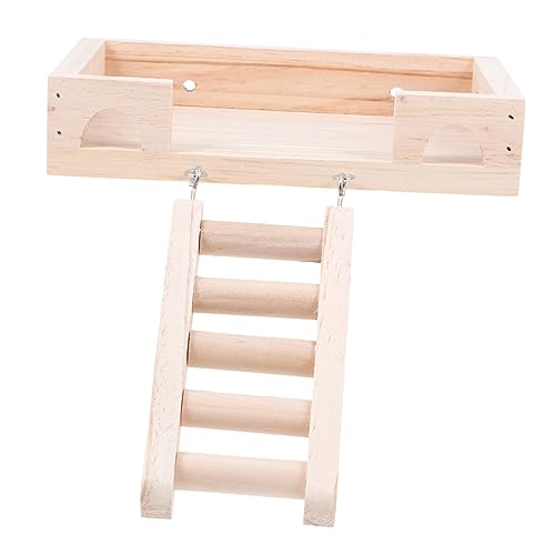 ROMISBABA Kleiner Hamster Spielplatz Aus Holz Kletterleiter Für Kleintiere Stufige Für Hamster Sicheres Und Stabiles Käfigzubehör ROMISBABA Kleiner Hamster Spielplatz Aus Holz Kletterleiter Für Kleintiere Stufige Für Hamster Sicheres Und Stabiles Käfigzubehör von ROMISBABA
