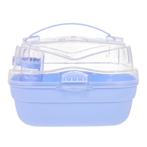 ROMISBABA Kleintier Tragetasche Hamster Transportbox mit Viel für Chinchilla und Leichter Tragbarer Outdoor Käfig für Reisen und Ausflüge von ROMISBABA