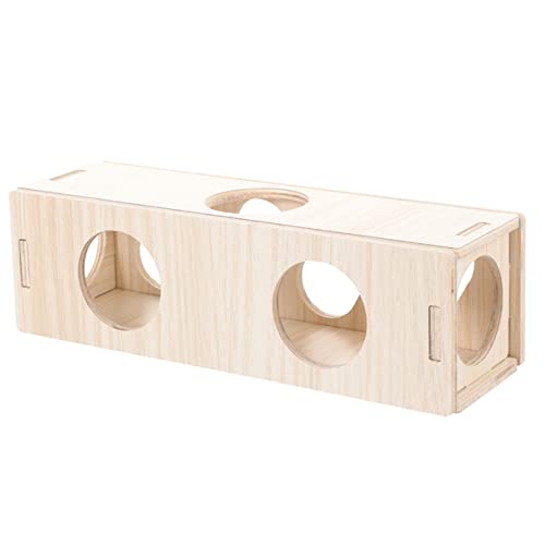 ROMISBABA Kleintier Versteck Tunnel für Hamster Meerschweinchen Gerbils Nager Käfig Zubehör Holz Hideout Verstecken Installieren und Langlebig ROMISBABA Kleintier Versteck Tunnel für Hamster Meerschweinchen Gerbils Nager Käfig Zubehör Holz Hideout Verstecken Installieren und Langlebig von ROMISBABA