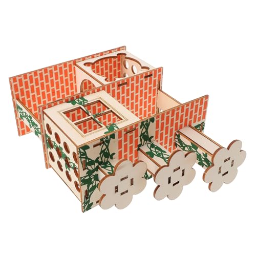 ROMISBABA Exquisite Handwerkskunst hölzernes Hamsterhaus-Nest komfortabler Unterschlupf für Hamster Eichhörnchen und Haustiere ROMISBABA Exquisite Handwerkskunst hölzernes Hamsterhaus-Nest komfortabler Unterschlupf für Hamster Eichhörnchen und Haustiere von ROMISBABA