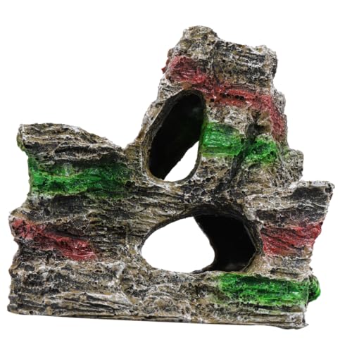 ROMISBABA Künstlicher Resin Felsen Aquarium Dekoration Fischbecken Landschaftsornament Lebensecht Pflegeleicht Fischfreundlich Geeignet für Aquarien und Wohnräume von ROMISBABA