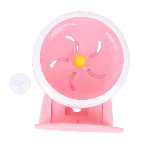 ROMISBABA Laufrad hamsterzubehör Hamster zubehör Hamsterreihe Hamster Käfigzubehör Hamster Rad mit Halterung Nagetier Käfigzubehör Chinchilla Haustiere Mini geformt Übung Rosa von ROMISBABA