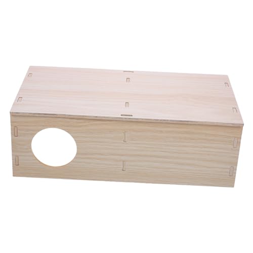 ROMISBABA Mehrkammer Nagerhaus aus Natürlichem Holz Verschleißfestes Hamster Versteck für Zwerghamster und Kleine Nagetiere Holzhaus als Kuschelhöhle und Spielplatz für Meerschweinchen und von ROMISBABA