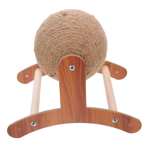 ROMISBABA Natürlicher Sisal Katzenkratzball mit Holzständer Robust Handgewickelt mit Krallenpflegefunktion Interaktives Indoor Katzenspielzeug für Aktiven Kratzspaß und Gesunde Krallenpflege ROMISBABA Natürlicher Sisal Katzenkratzball mit Holzständer Robust Handgewickelt mit Krallenpflegefunktion Interaktives Indoor Katzenspielzeug für Aktiven Kratzspaß und Gesunde Krallenpflege von ROMISBABA