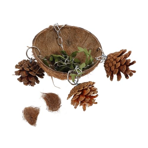 ROMISBABA Papagei Nest aus Kokosnuss Hängendes Nest Swing für Vögel Vielseitig Einsetzbar für Schlaf Futter und Spiel für Wellensittiche Nymphensittiche und ROMISBABA Papagei Nest aus Kokosnuss Hängendes Nest Swing für Vögel Vielseitig Einsetzbar für Schlaf Futter und Spiel für Wellensittiche Nymphensittiche und von ROMISBABA