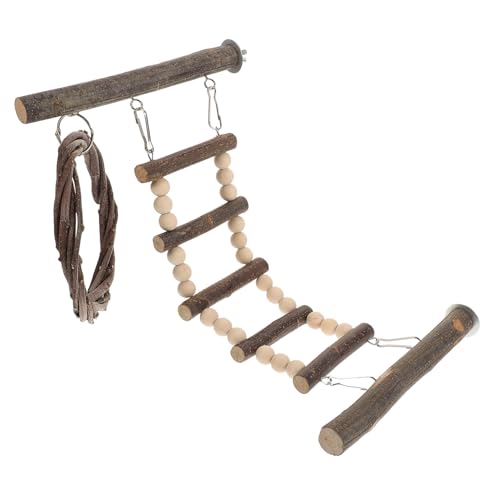 ROMISBABA Trainingsleiter-Set für Papageien hölzerne Kletterleiter für Vögel Trittleiter-Spielzeug für Ziervögel dekorative Vogelleiter Schaukel-Vogelspielzeug ROMISBABA Trainingsleiter-Set für Papageien hölzerne Kletterleiter für Vögel Trittleiter-Spielzeug für Ziervögel dekorative Vogelleiter Schaukel-Vogelspielzeug von ROMISBABA