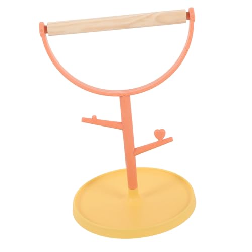 ROMISBABA Vogeltrainingsständer Mit Vogelsitzstange Aus Holz Und Kunststoff Tischvogelsitzstange Als Spielzeug Und Trainingsplattform Für Papageien Und Andere Vögel von ROMISBABA
