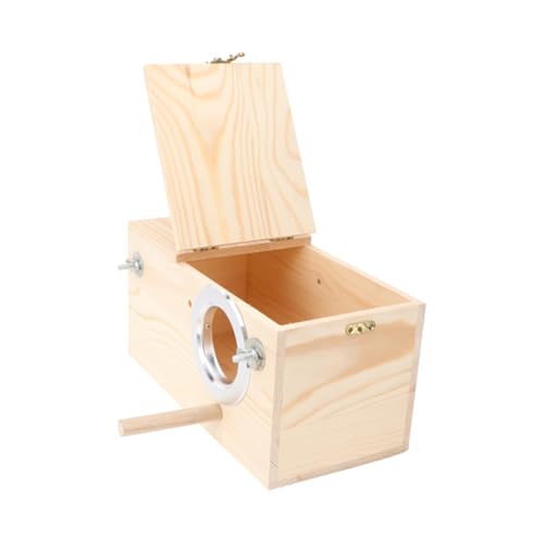 ROMISBABA Elegantes Vogelhaus Aus Holz – Papageienzuchtkasten Outdoor-Set Vogelnest Zur Gartendekoration ROMISBABA Elegantes Vogelhaus Aus Holz – Papageienzuchtkasten Outdoor-Set Vogelnest Zur Gartendekoration von ROMISBABA
