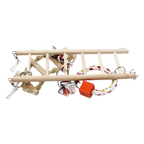 ROMISBABA Papageienschaukel Aus Holz Papageien-hängespielzeug Für Vogelkäfig Hängeschaukel Für Papageien Kreatives Spielzeug Für Haustiere Hängeständer Für Vögel von ROMISBABA