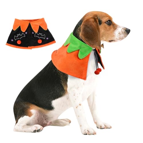 ROMISBABA Pet Halloween Umhang Doppelseitiger Bestickter Haustier Umhang Warmes Cosplay Kostüm für Hunde Einfach Anzuziehen für Festtage und Kostümpartys von ROMISBABA