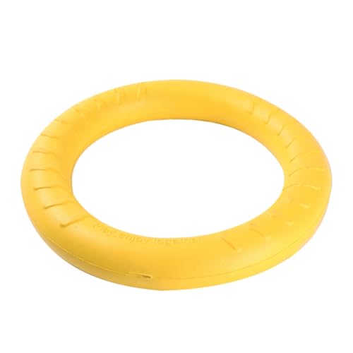 ROMISBABA Pet Ring Toy aus Leichtem Eva Schwimmfähig und Robust Interaktives Outdoor für Hunde Gelb für Apportieren und Tauziehen Fördert Spielerische Bewegung von ROMISBABA