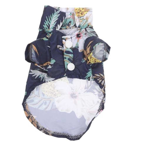ROMISBABA Pet Sommer T-Shirt Für Hunde Und Katzen Hawaiianisches Design Atmungsaktive Sommerbekleidung Für Kleine Haustiere Xs Für Strandurlaub Und Fotoshootings von ROMISBABA
