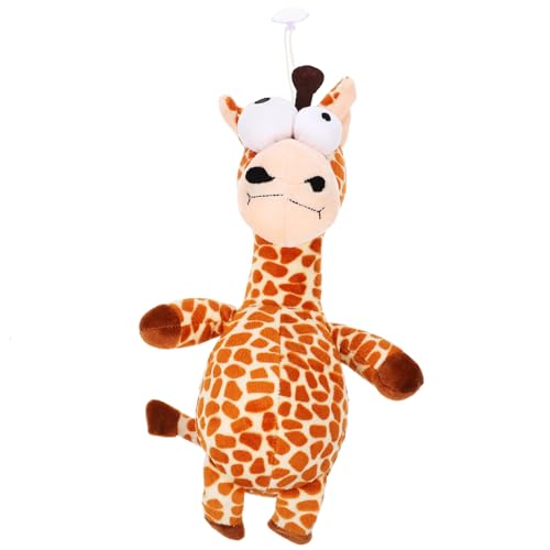 ROMISBABA Plüsch Kauspielzeug Leopard Giraffe mit Quietschfunktion Umweltfreundlich Waschbar Schützt Zähne und Zahnfleisch Lustiges Hundespielzeug für Kleine Hunde Fördert von ROMISBABA