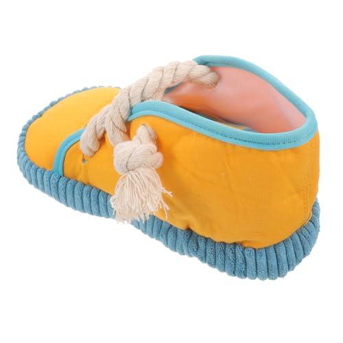 ROMISBABA Quietschendes Hunde Kauspielzeug Schuhform Interaktives Beißspielzeug für Welpen Bissfestes Leicht zu Reinigendes Haustier Zahnpflege und Beschäftigung in Leuchtendem Gelb ROMISBABA Quietschendes Hunde Kauspielzeug Schuhform Interaktives Beißspielzeug für Welpen Bissfestes Leicht zu Reinigendes Haustier Zahnpflege und Beschäftigung in Leuchtendem Gelb von ROMISBABA