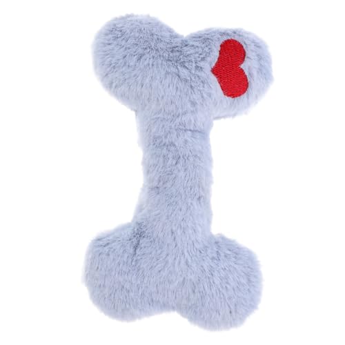 ROMISBABA Quietschendes Plüsch Kauspielzeug Knochenform Robust und Sicher für Große und Kleine Hunde Zahnreinigend Interaktives Beißfestes Hundespielzeug zur Beschäftigung und Zahnpflege von ROMISBABA