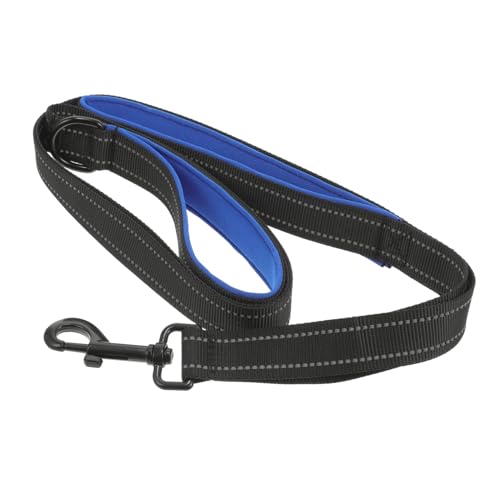 ROMISBABA Reflektierende Doppellagige Nylon Hundeleine für Mittelgroße und Große Hunde Verstärkte Sichere Outdoor Führleine für Kontrolliertes Gassigehen und Training von ROMISBABA