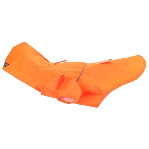 ROMISBABA Reflektierender Hunderegenmantel Wasserdichter Regenmantel Für Haustiere Doppellagig Orange Für Kleine Bis Große Hunde Für Outdoor-aktivitäten Wie Und Joggen von ROMISBABA