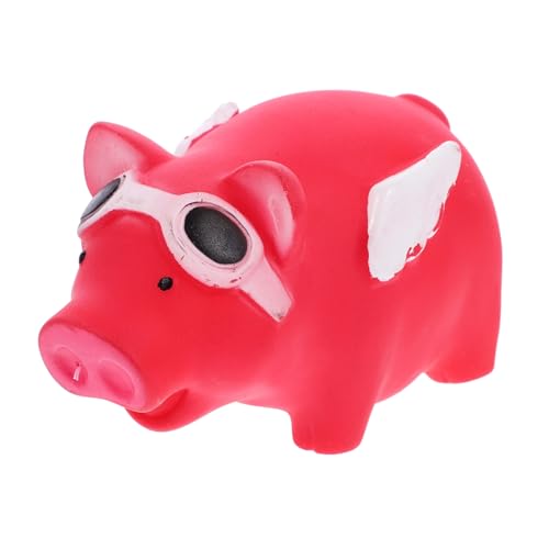 ROMISBABA Robustes Kauspielzeug Schwein Form mit Quietschfunktion Langlebig und Zäh für Kleine Mittlere und Große Hunde Fördert Zahnreinigung und Beschäftigung Drinnen und Draußen von ROMISBABA