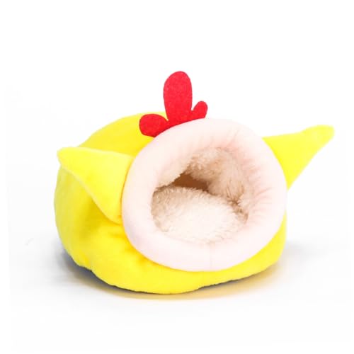 ROMISBABA Schlafbett für Hamster haustierbett pet Bed petbett Hamsterkorb haustierfeldbett Hamsterhöhle Igel Nest Bettwäsche Schlafen drinnen kleines Tierbett Haustier warmes Bett Yellow von ROMISBABA