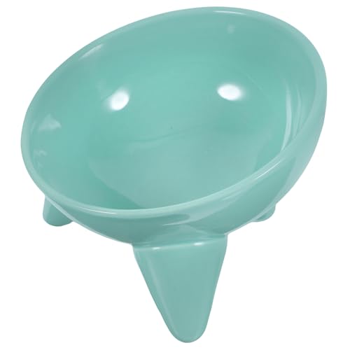 ROMISBABA Schräge Stativschale pet Water Bowl pet Supplies katzenschalen Futternapf Erhöhter Hundenapf gekippt Schüsseln erhöhter Wassernapf für Haustiere Hund wassernapf Keramik Light Green von ROMISBABA