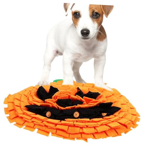 ROMISBABA Snuffle Mat für Hunde Kürbisform aus Langlebigem Polar Fleece Großer Trainings und Futterspielteppich für Welpen und Große Rassen Stressreduzierendes Pflegeleichtes Haustierzubehör von ROMISBABA