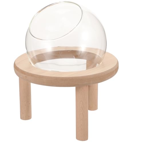 ROMISBABA Transparente Hamster Sandbad Box mit Holzboden Kleines Haustier Badewanne und Toilette Sichere Leicht zu Reinigende Sandbadewanne für Hamster und Kleine Nager von ROMISBABA