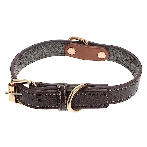 ROMISBABA Verstellbares Haustierhalsband Hundehalsband D-Nieten-Design Modisches Kreatives Glöckchenhalsband für Große Hunde von ROMISBABA