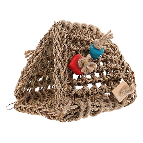 ROMISBABA Vogel Hängematte Aus Rattan Papagei Nest Bett Für Haustiere Gemütliches Schlafbett Für Vögel Vogelschutz Und Entspannende Hängematte ROMISBABA Vogel Hängematte Aus Rattan Papagei Nest Bett Für Haustiere Gemütliches Schlafbett Für Vögel Vogelschutz Und Entspannende Hängematte von ROMISBABA