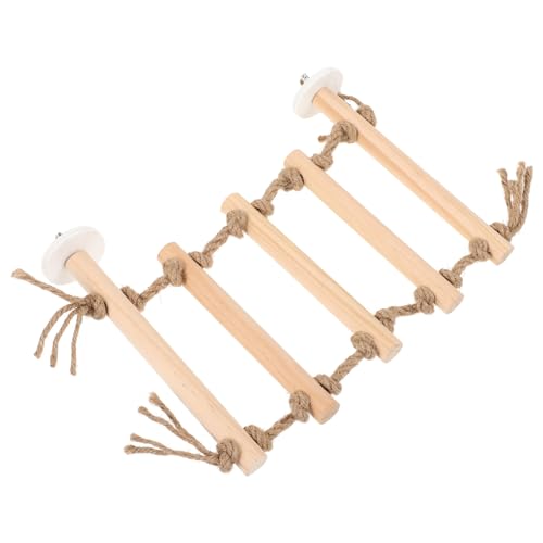 ROMISBABA Vogel Kletterleiter aus Holz mit Einzigartigem Stab Design Robustes Kauspielzeug für Papageien und Wellensittiche Fördert Natürliche Instinkte und Gesunde Schnabelpflege Einfach zu von ROMISBABA