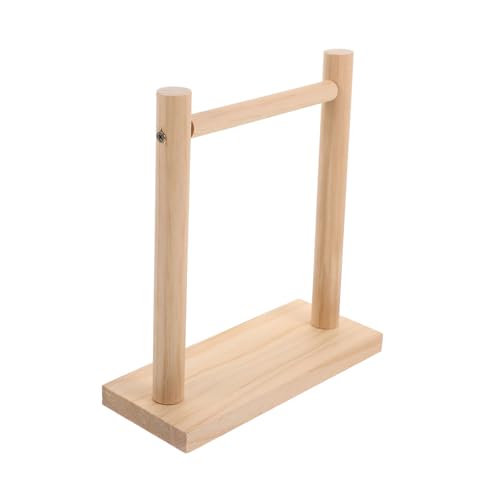 ROMISBABA Papageienständer Tisch-ständer Holz Vogel-stehständer Stabile Basis Papageien-trainingsgestell Vogel-Spielzeug von ROMISBABA