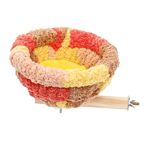 ROMISBABA Plüschvogelhaus Für Käfig Warmes Sittichnest Vogelnesthängematte Sittichbett Haustiervogelbett Abnehmbar Und Waschbar Robuste Konstruktion Gemütliches Ruheplatz Für Kleine Vögel von ROMISBABA