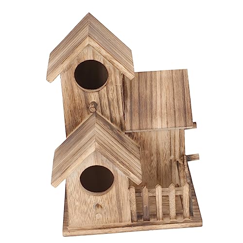 ROMISBABA Vogelspielzeug Für Sittiche Vogelhaus Dekoratives Vogelnisthaus Verschachtelung Nester Sittich Nisthütte Vogelhäuser Scakeet -zubehör Nisthaus Für Sittiche Garten Nisthaus Hölzern von ROMISBABA