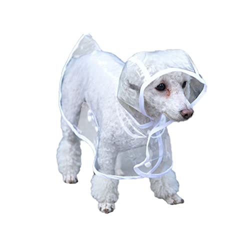 ROMISBABA Wasserdichter Haustier Regenmantel aus Eva mit Kapuze Weiß Langer Poncho für Kleine und Mittelgroße Hunde Transparenter Schutz bei Regen für Welpen und Kleine Hunde ROMISBABA Wasserdichter Haustier Regenmantel aus Eva mit Kapuze Weiß Langer Poncho für Kleine und Mittelgroße Hunde Transparenter Schutz bei Regen für Welpen und Kleine Hunde von ROMISBABA
