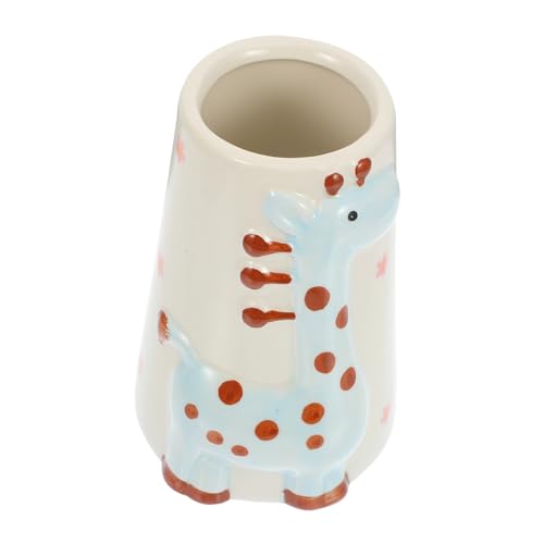 ROMISBABA Trinkflasche Für Hamster Keramik-wasserkocheraufbewahrungshalter Hamsterkesselhalterung Haustierkesselhalterung Hamsterwasserflaschenhalter Giraffenform Cartoondesign Einfach Zu von ROMISBABA