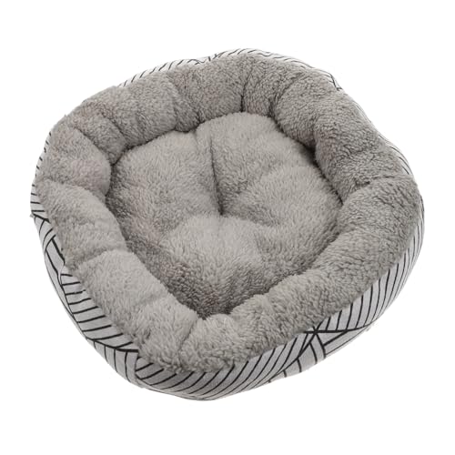 ROMISBABA Weiches Langlebiges Haustierbett aus Canvas mit Schafsfell Optik Waschbarem Rutschfestem Hundebett Gemütliche Schlafmatte für Kleine Hunde und Katzen von ROMISBABA
